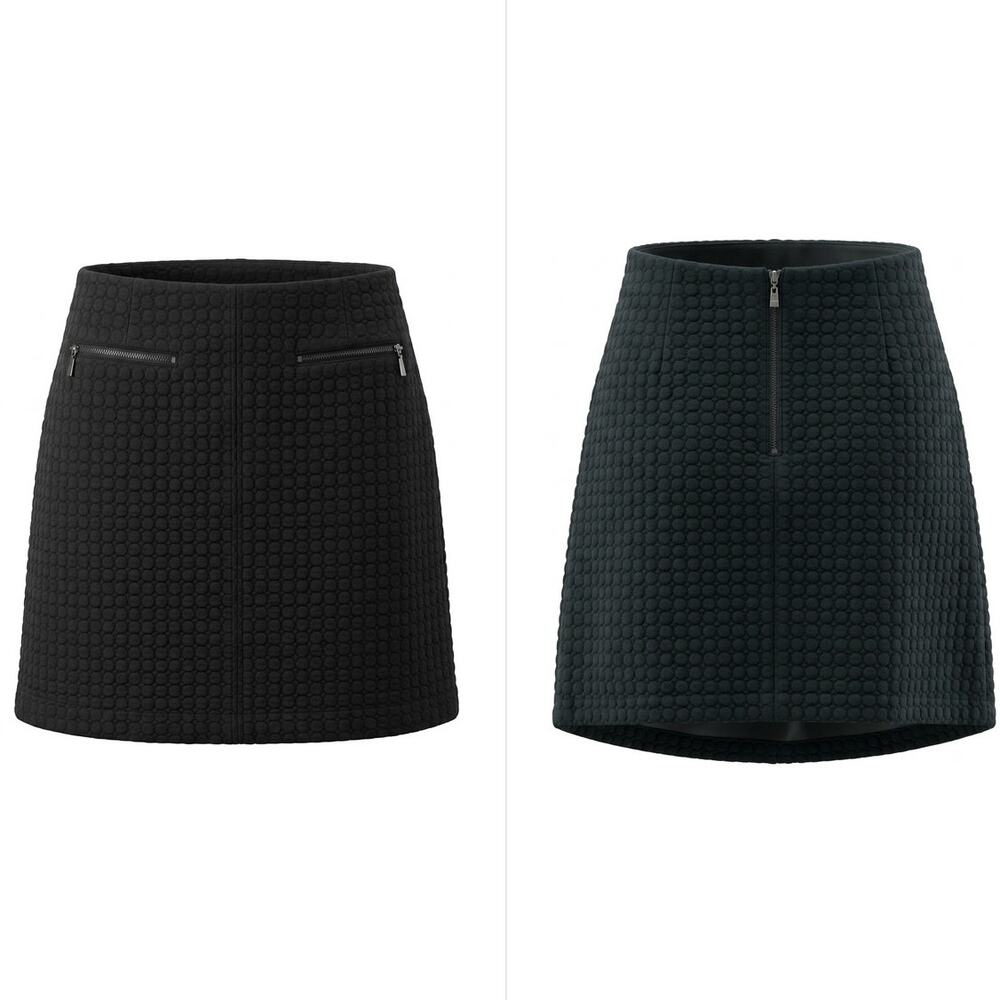 Laundry by Shelli Segal Black Knit Lined A-Line Mini Skirt Women Size 8